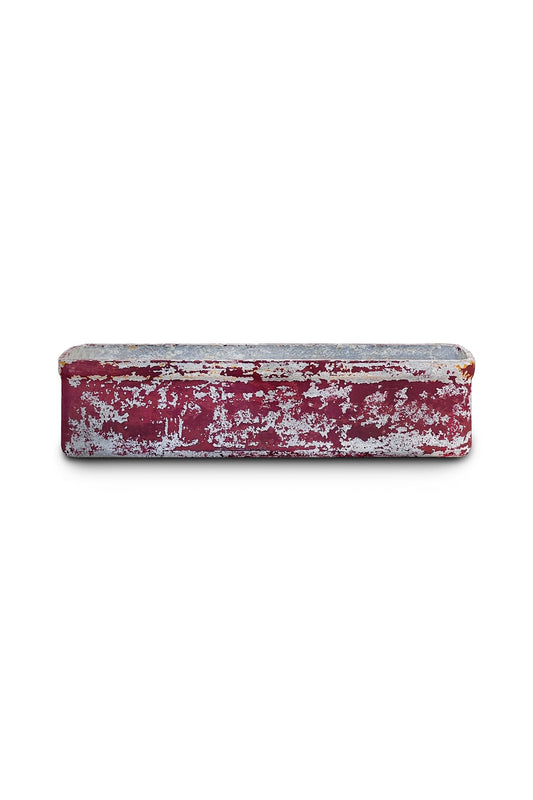 LARGE RED WILLY GUHL RECTANGULAR CONCRETE PLANTER