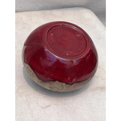 Vintage Pink Ceramic Pinched Top Bowl